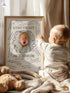 Personalized Wishes for Baby Poster – Cloud Design – Baby Shower Guestbook Keepsake